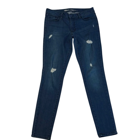 Old Navy Denim - Old Navy Dark Blue Distressed Skinny Jeans Size 10